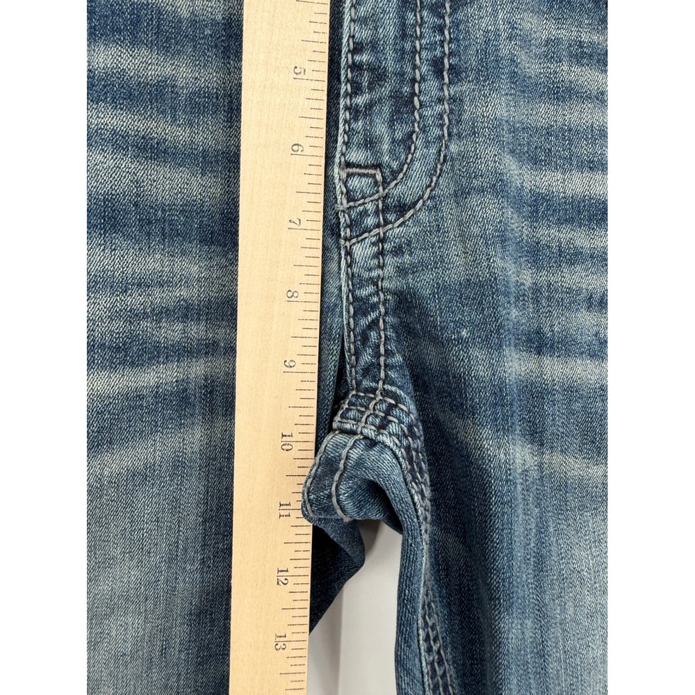 Buckle Black Jeans Mens 32L Blue Bootcut Fit No 3 BBLA374 Embroidered Pocket - Picture 9 of 12